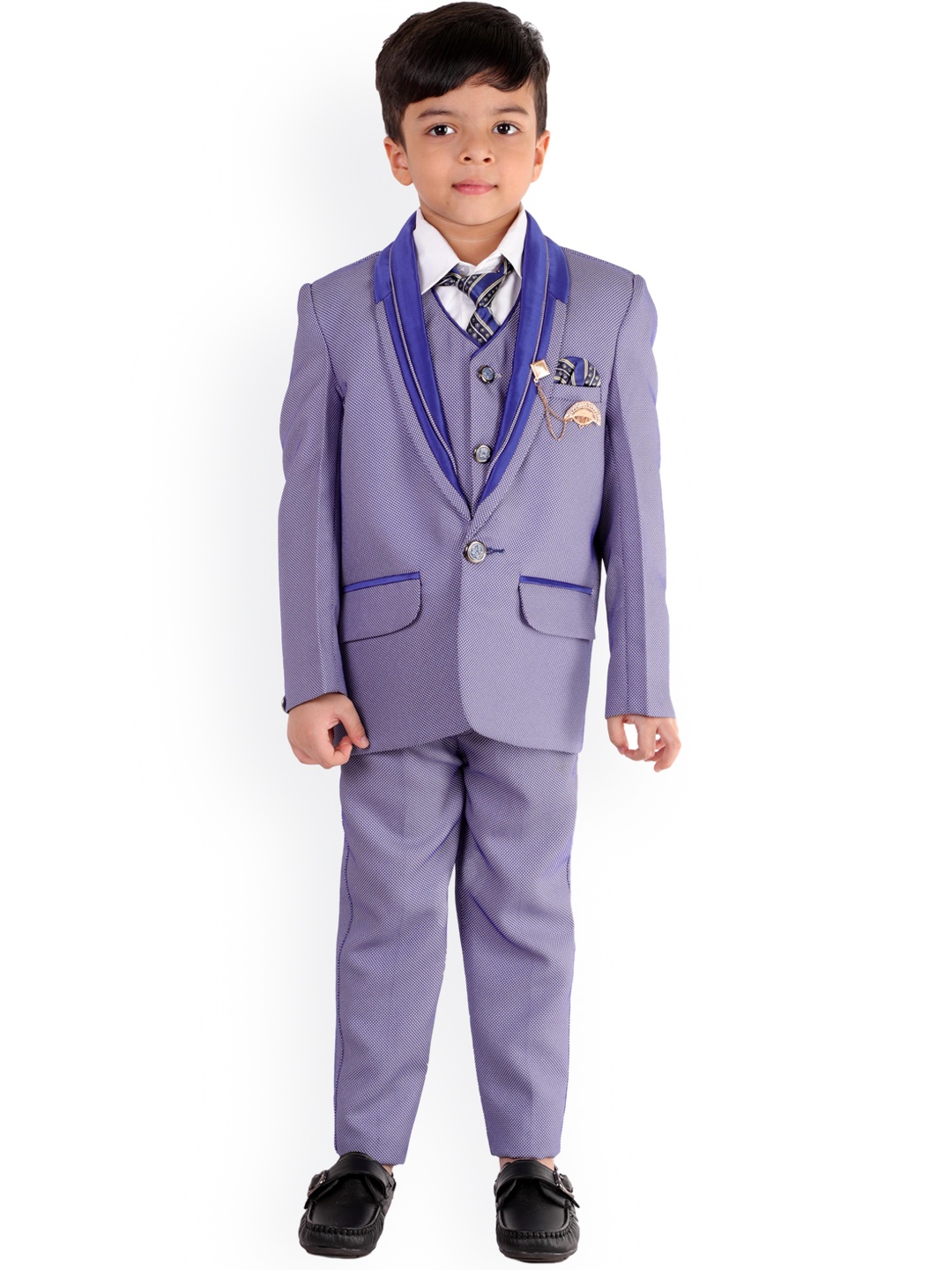 

FOURFOLDS Boys Royal Blue 5-Piece Party Suit