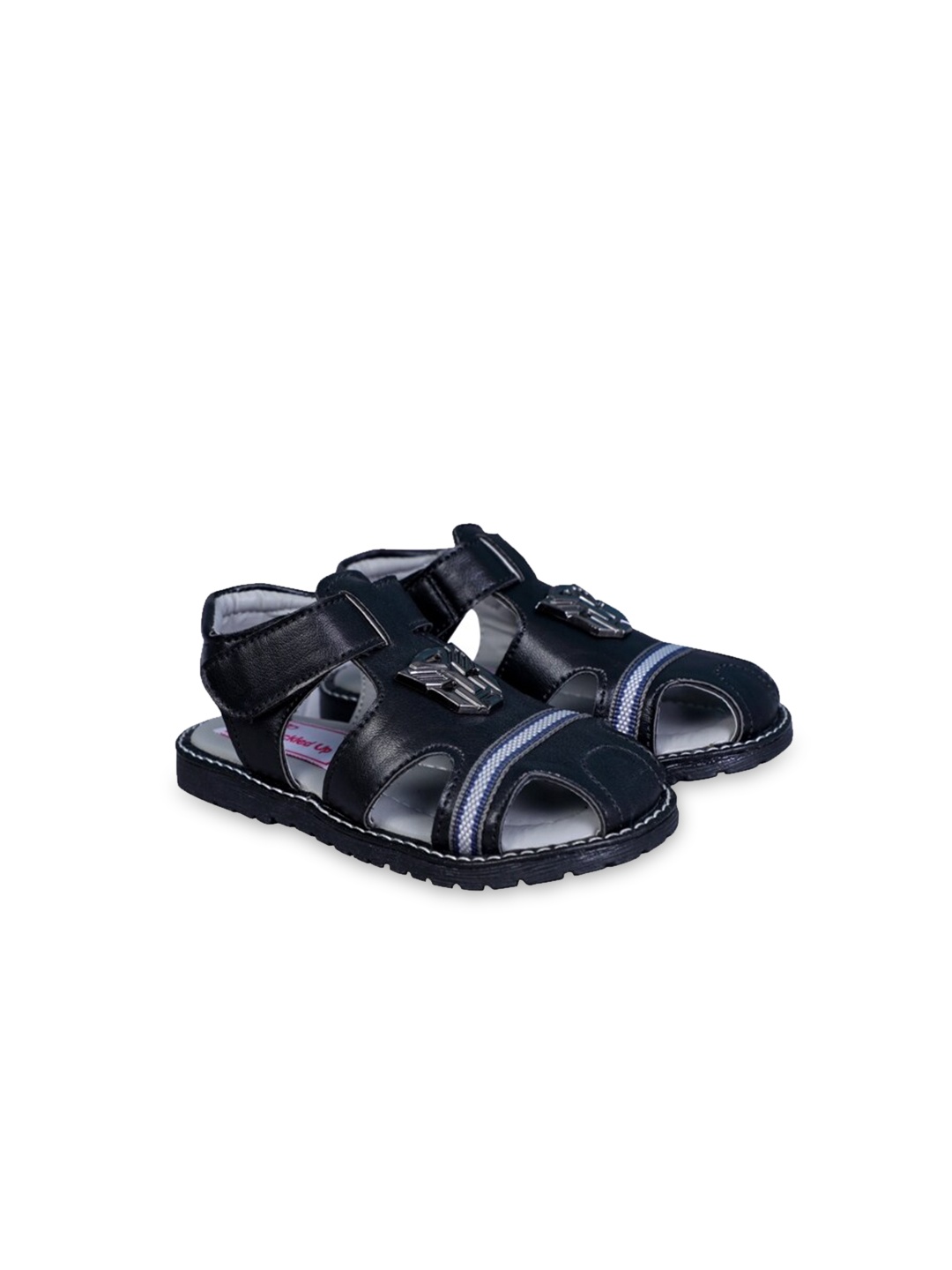 

Buckled Up Boys Black & Grey Comfort Sandals