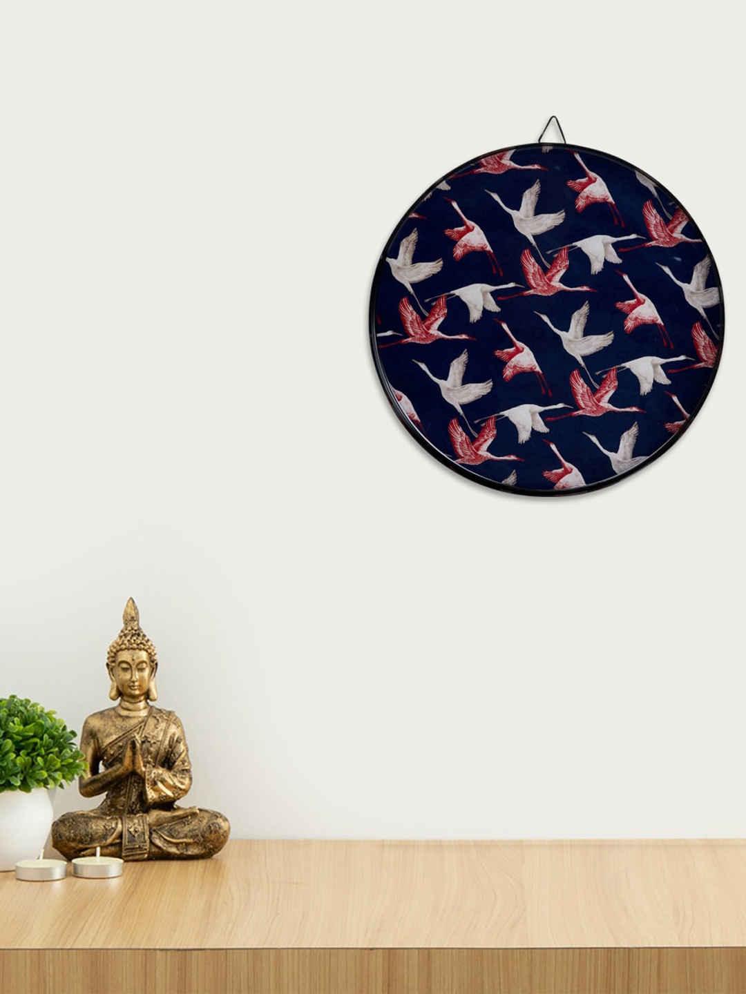 

Home Centre Blue & Red Art Of Asia Flamingo Wall Plate
