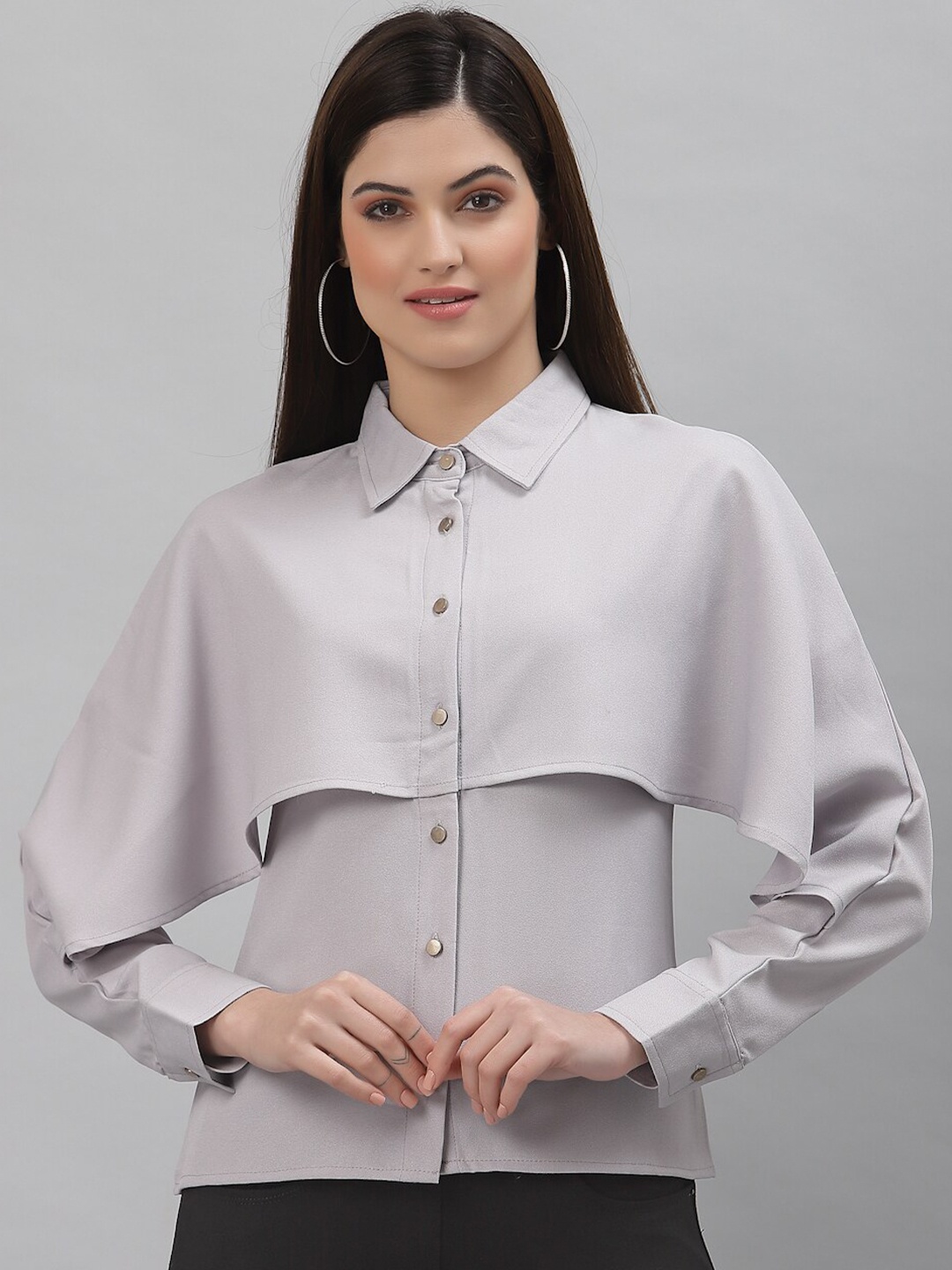 

armure Lavender Layered Shirt Style Top