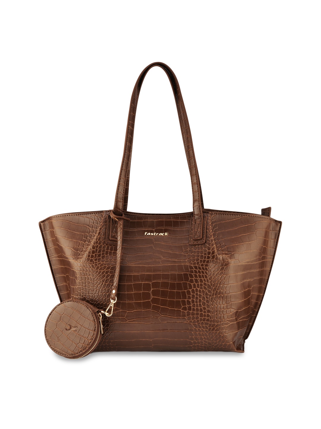 

Fastrack Brown Textured Structured Shoulder Bag