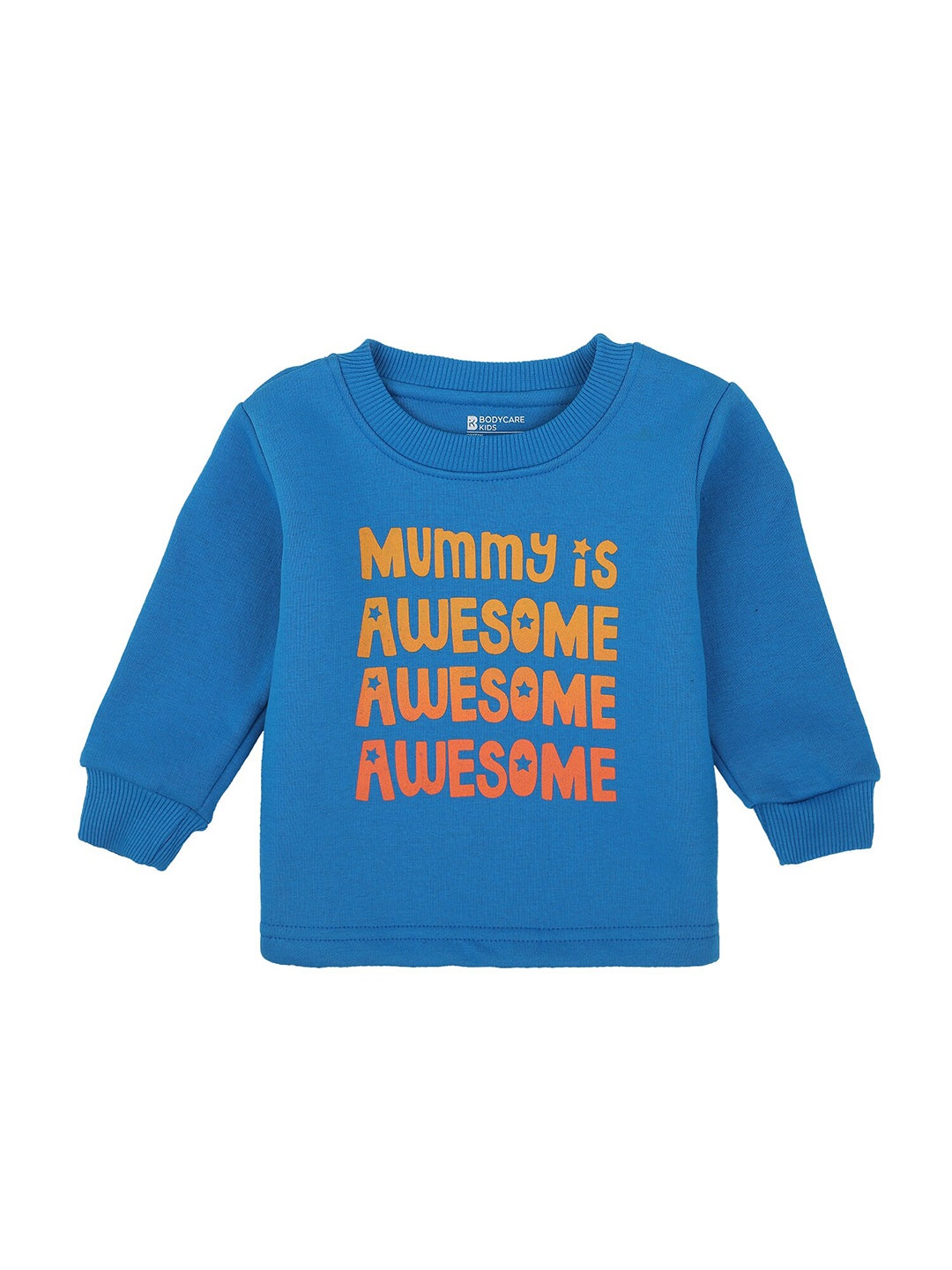 

Bodycare Kids Boys Blue & Orange Typography Printed T-shirt