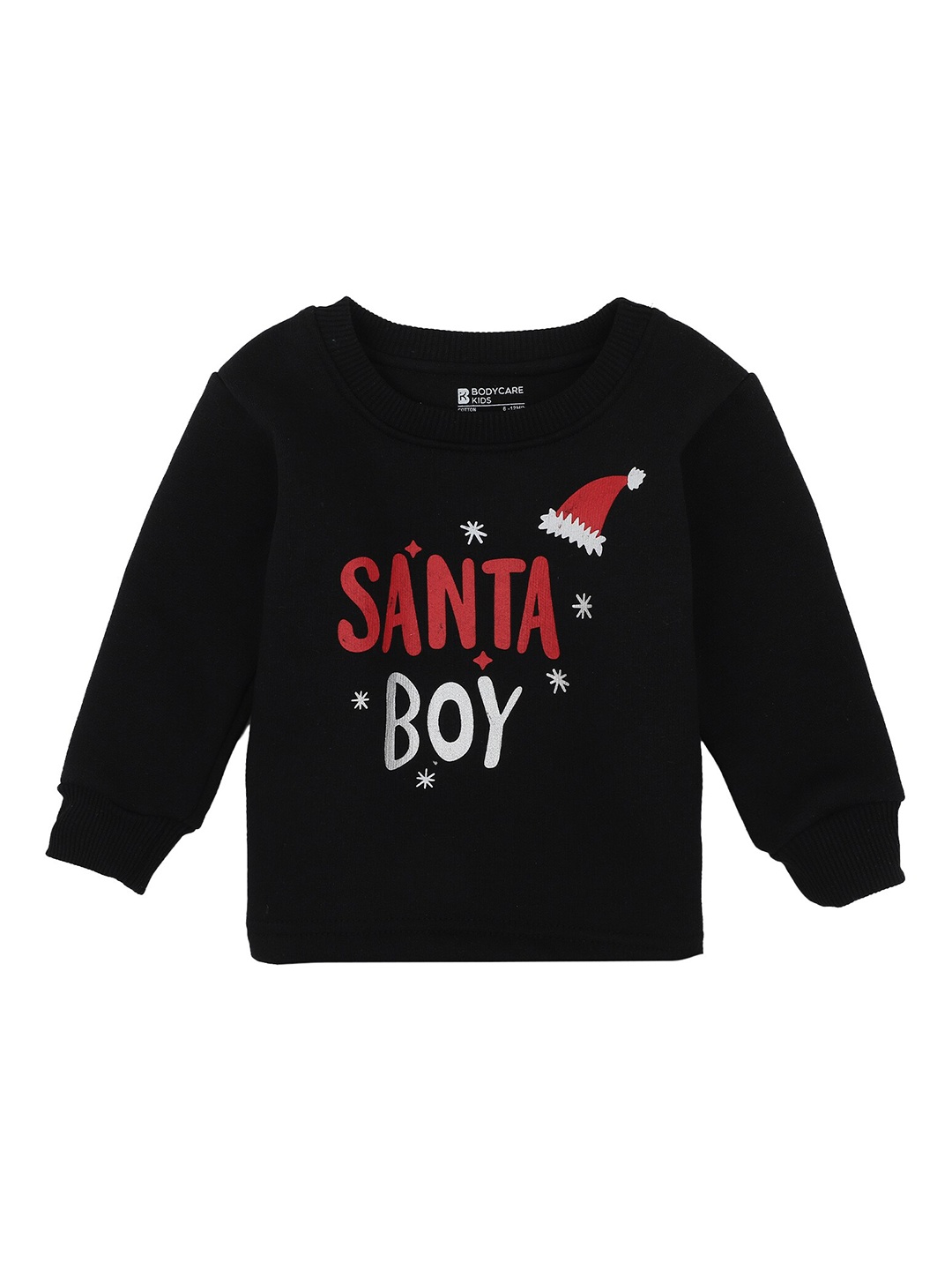 Bodycare Kids Boys Black Typography Printed T-shirt