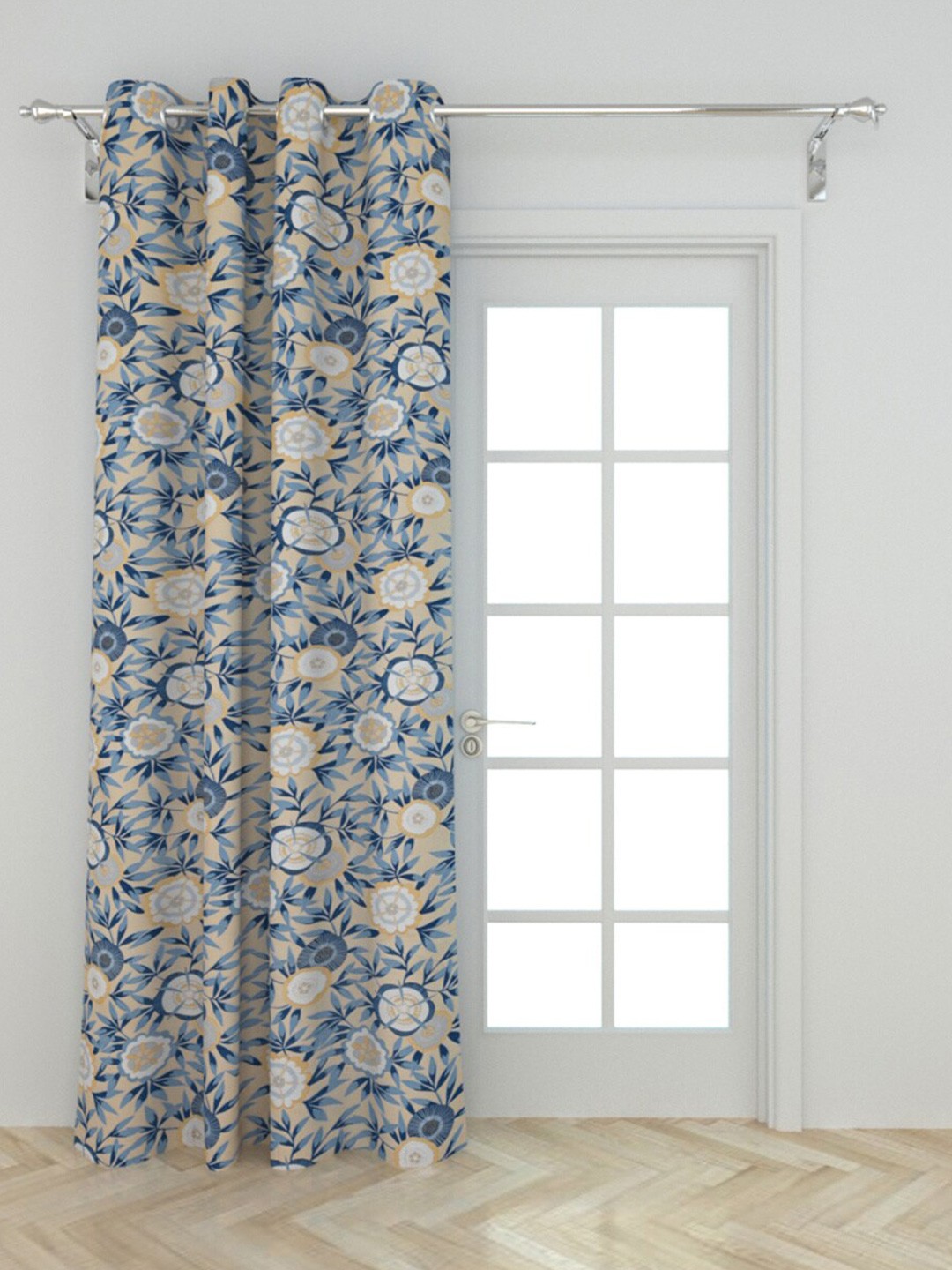 

Home Centre Blue & Beige Floral Door Curtain