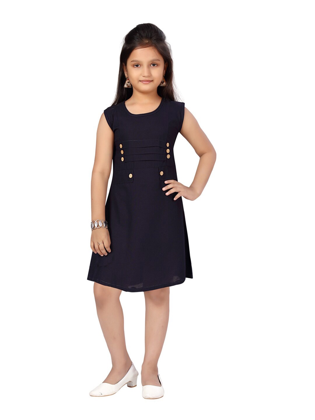 

Aarika Girls Navy Blue Dress