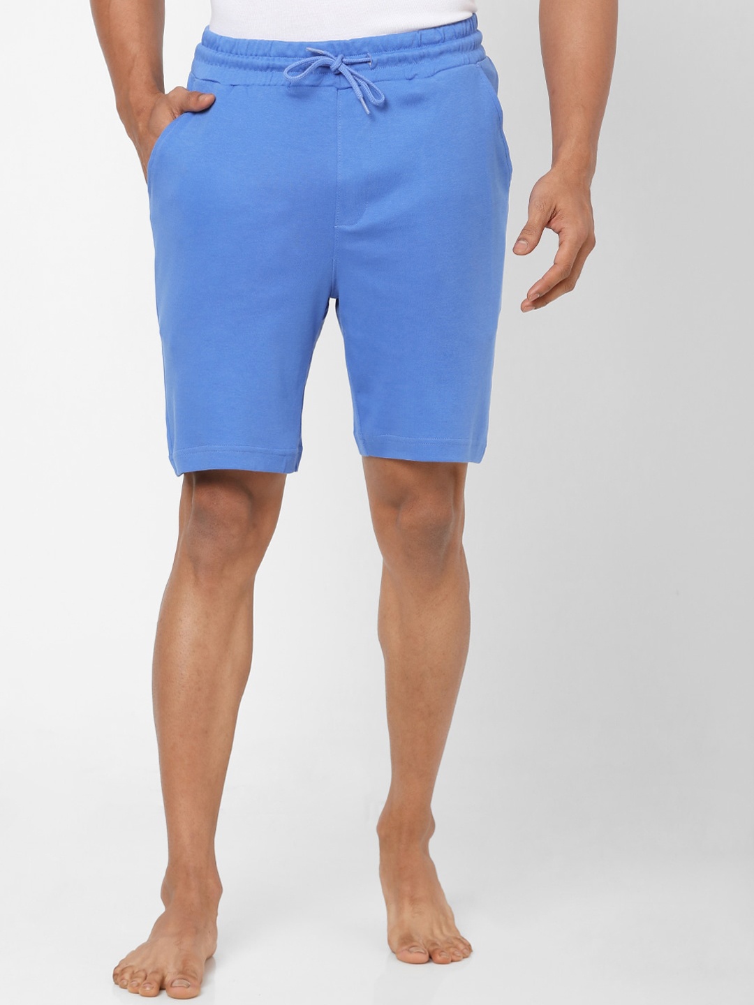 

Ajile by Pantaloons Men Blue Slim Fit Pure Cotton Shorts