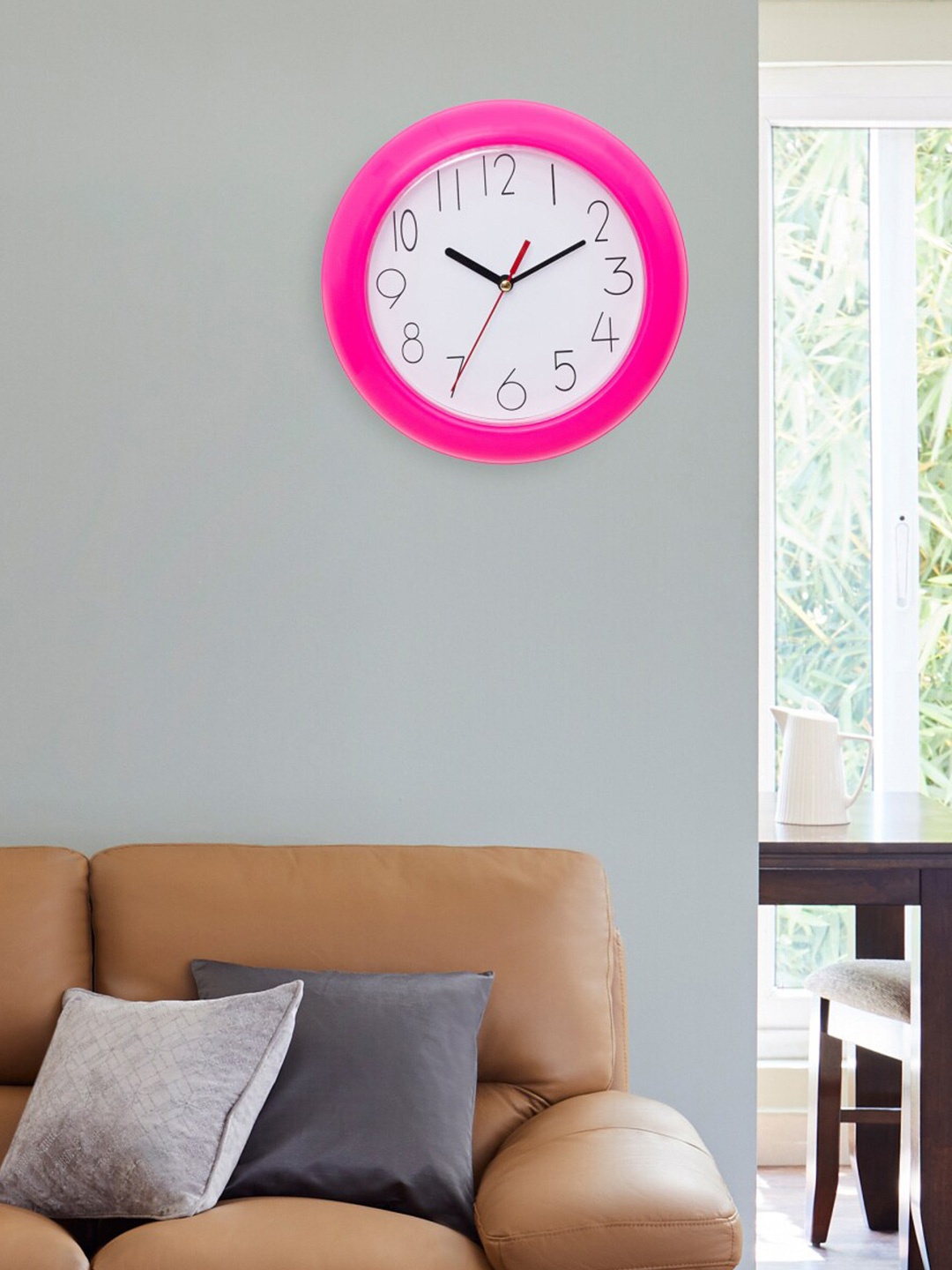 

Home Centre Pink & White Analogue Wall Clock