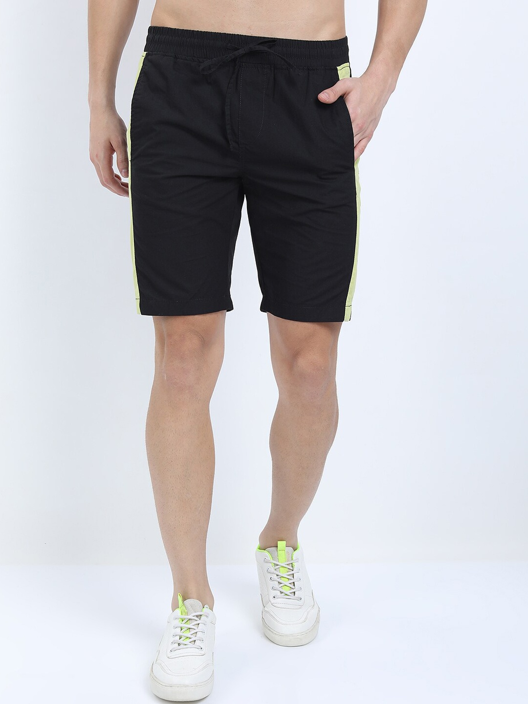 

HIGHLANDER Men Black Slim Fit Sports Shorts