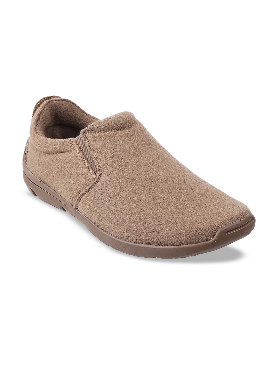 

Metro Men Khaki Perforations Slip-On Sneakers