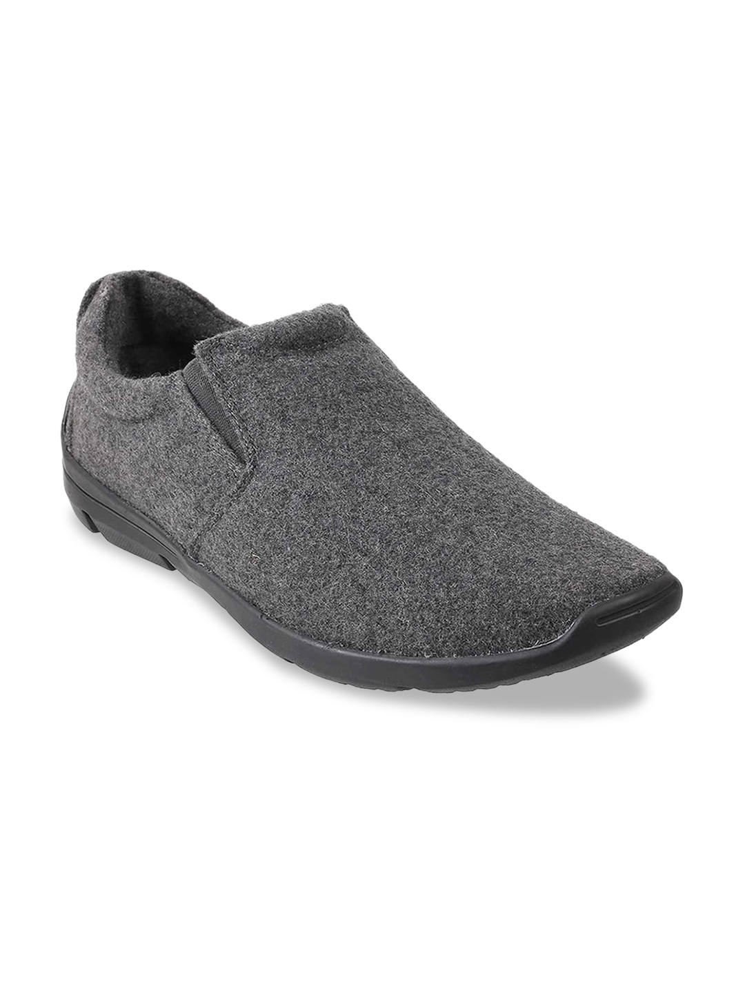 

Metro Men Grey Woven Design Slip-On Sneakers
