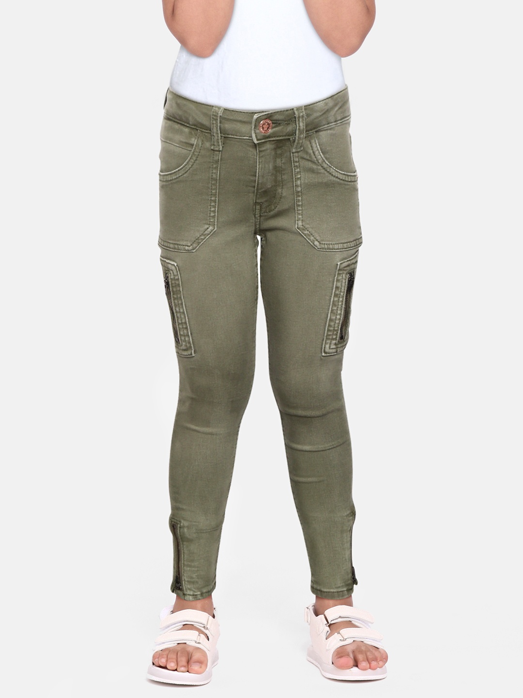 

Marks & Spencer Girls Olive Green Skinny Fit Stretchable Jeans