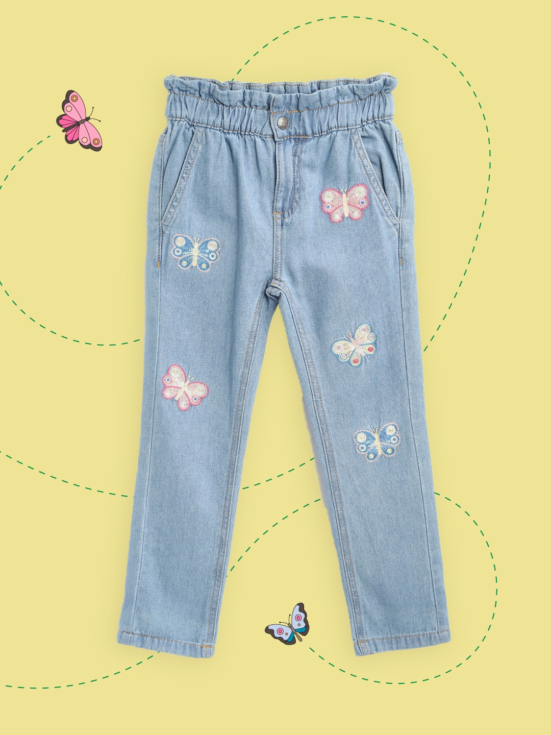 

Marks & Spencer Girls Blue Sequence Embroidered Jeans