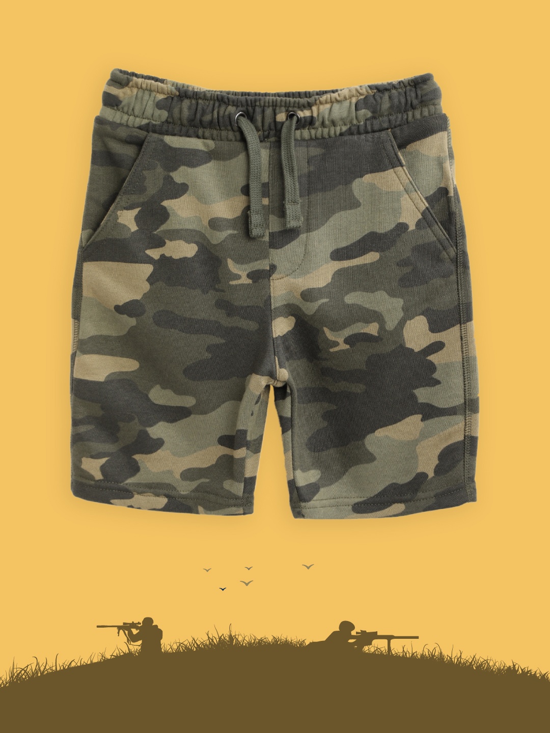 

Marks & Spencer Boys Olive Green Camouflage Print Shorts