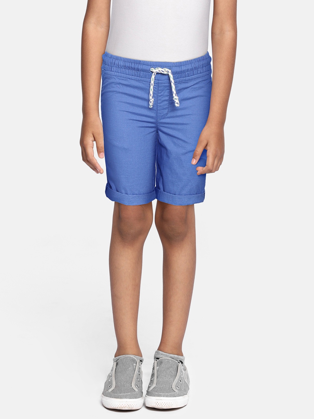 

Marks & Spencer Boys Pack of 2 Pure Cotton Micro Checked Shorts, Blue