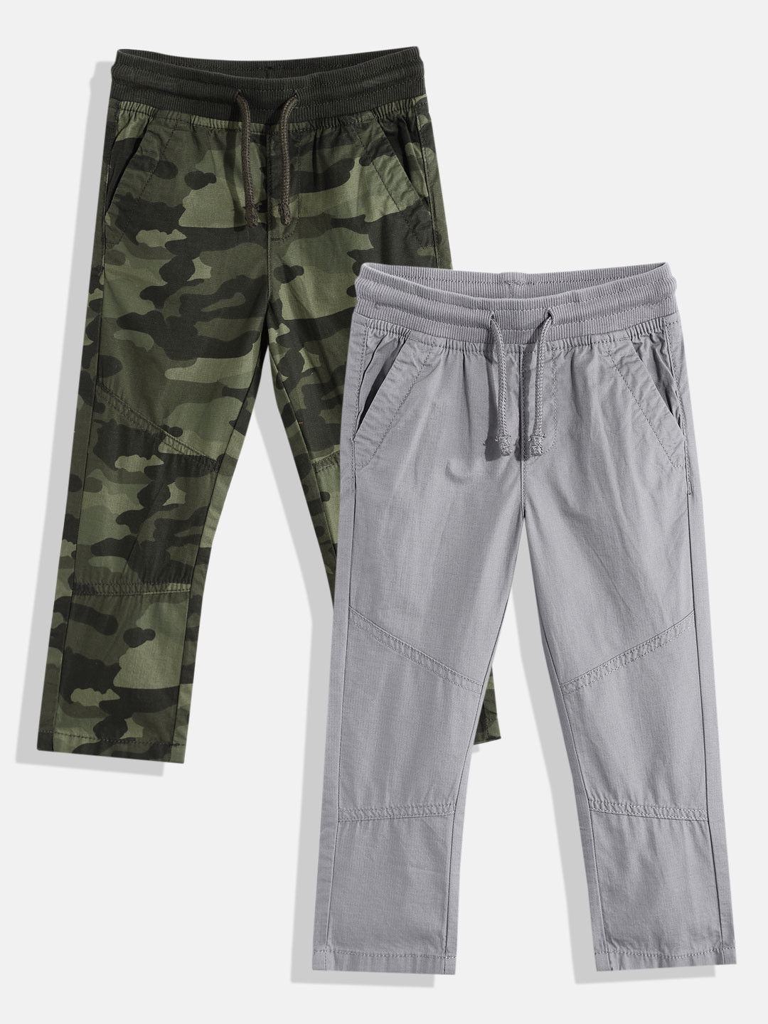 

Marks & Spencer Boys Pack of 2 Pure Cotton Trousers, Grey