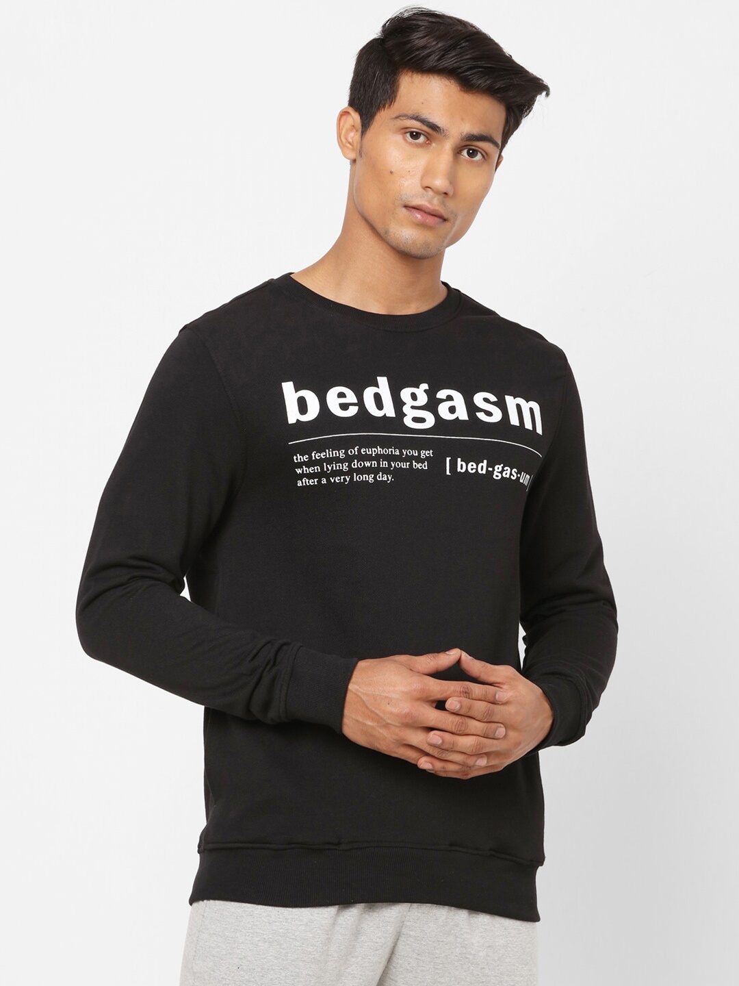 

Ajile by Pantaloons Men Black Printed Sweatshirt