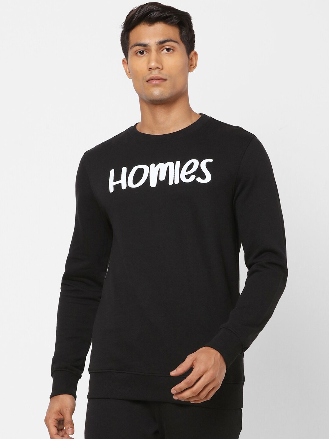 

Ajile by Pantaloons Men Black Printed Sweatshirt