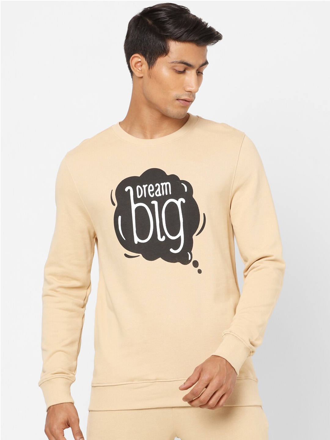 

Ajile by Pantaloons Men Beige Typography Printed Sweatshirt