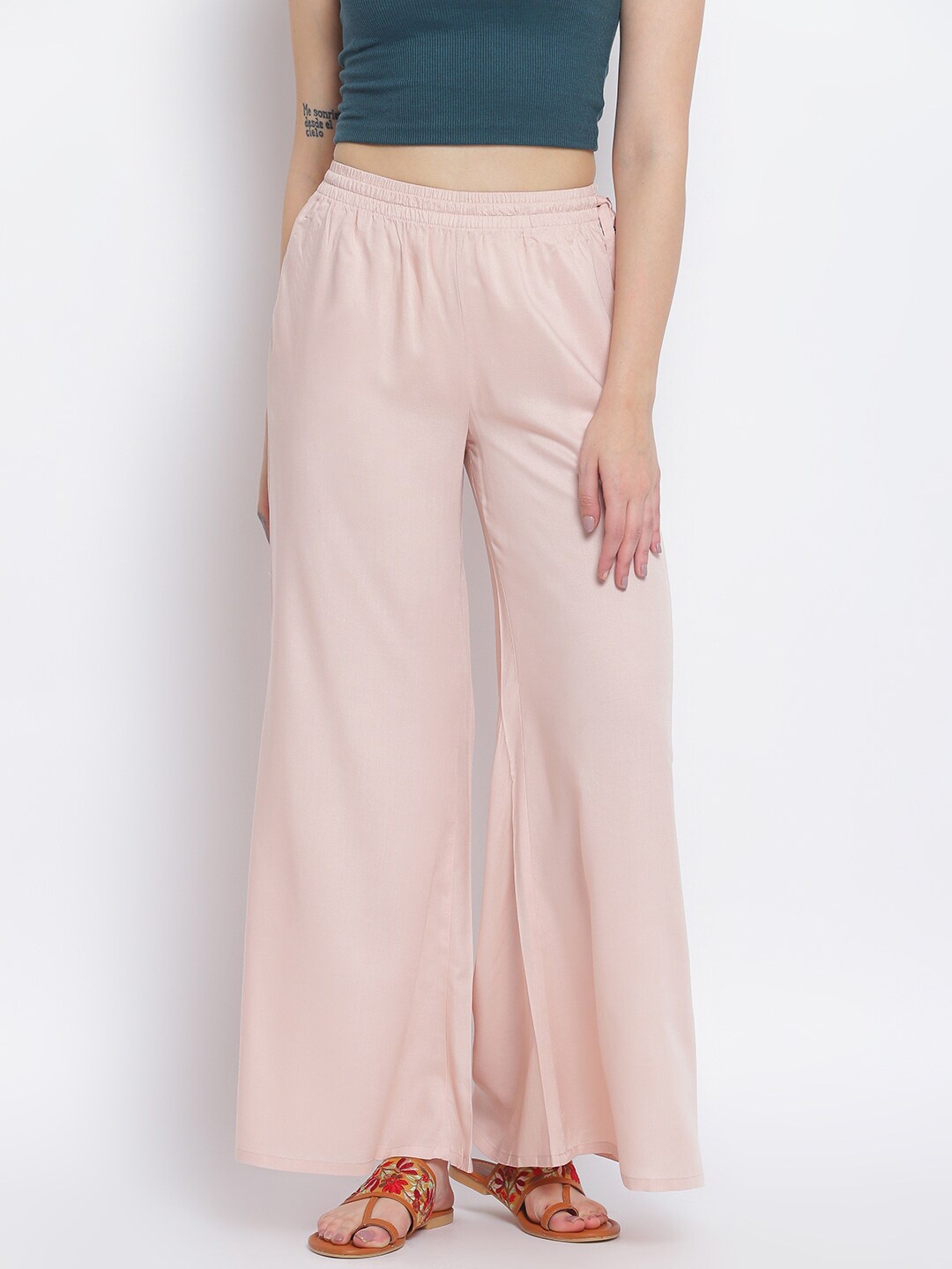 

Lakshita Women Peach-Coloured Palazzos