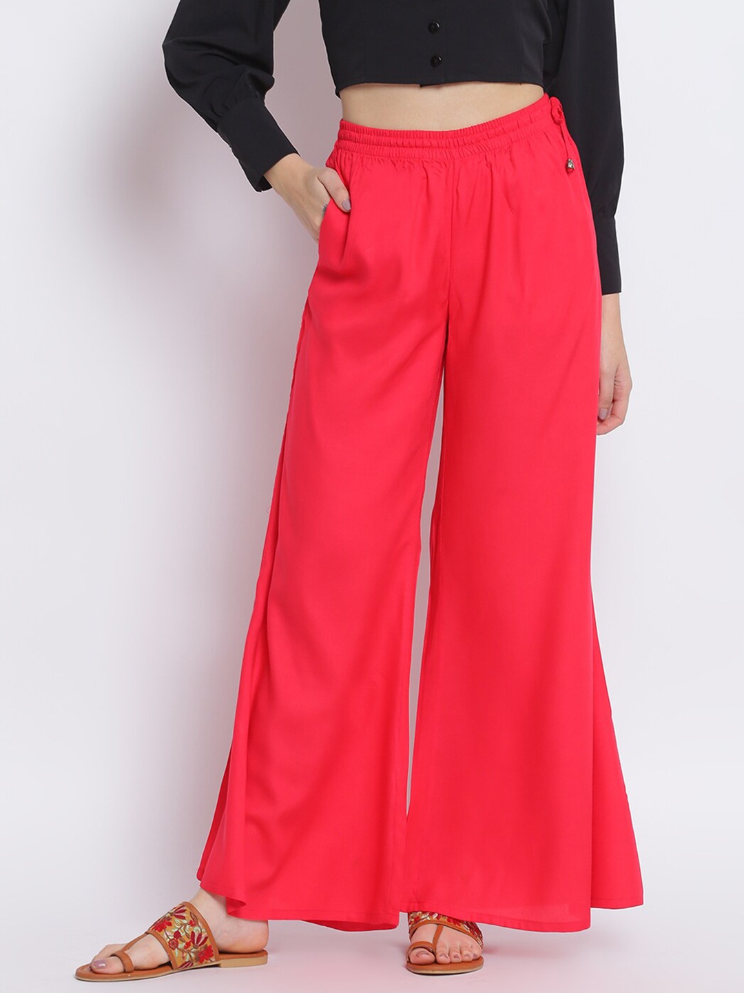 

Lakshita Women Magenta Chambray Palazzos