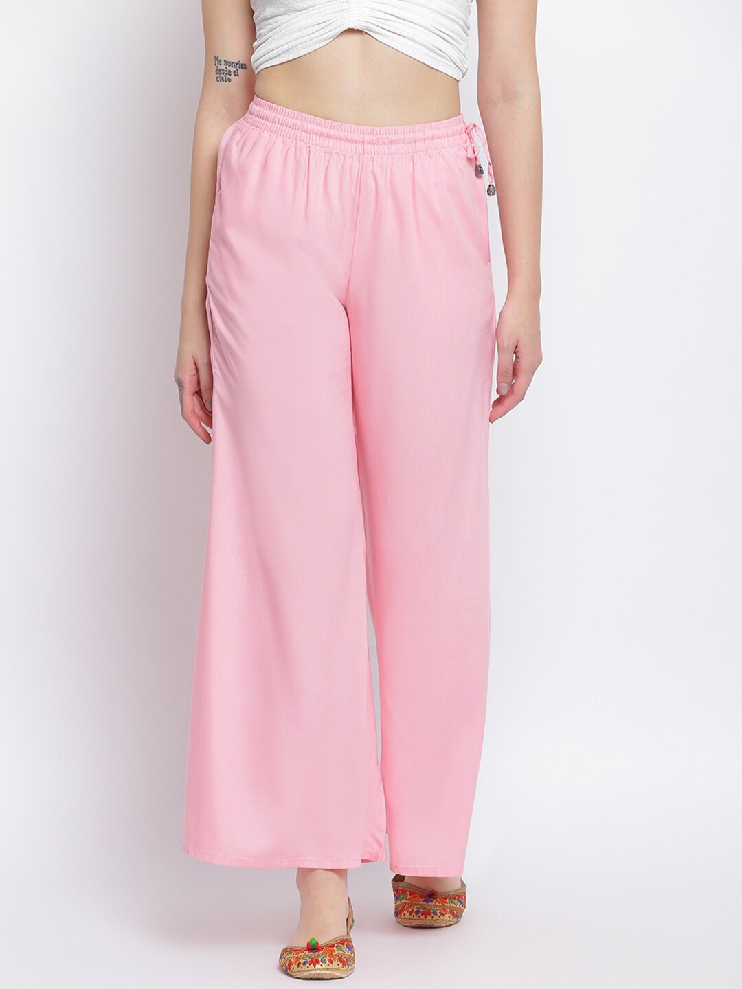 

Lakshita Women Pink Chambray Palazzos