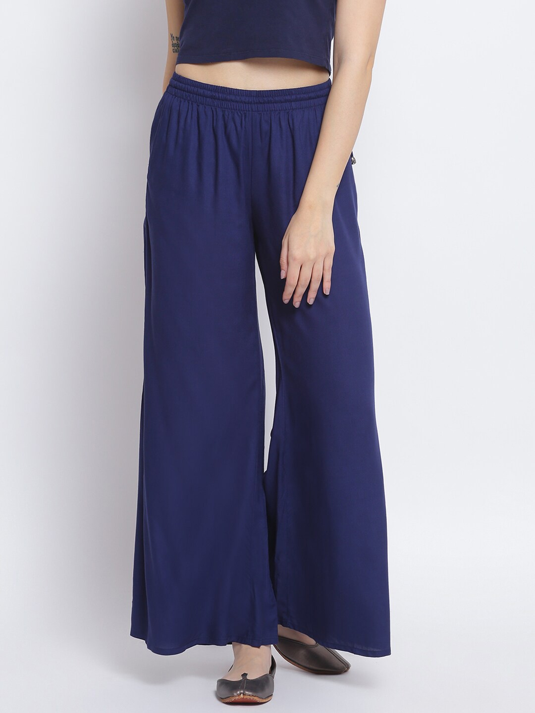 

Lakshita Women Blue Chambray Palazzos