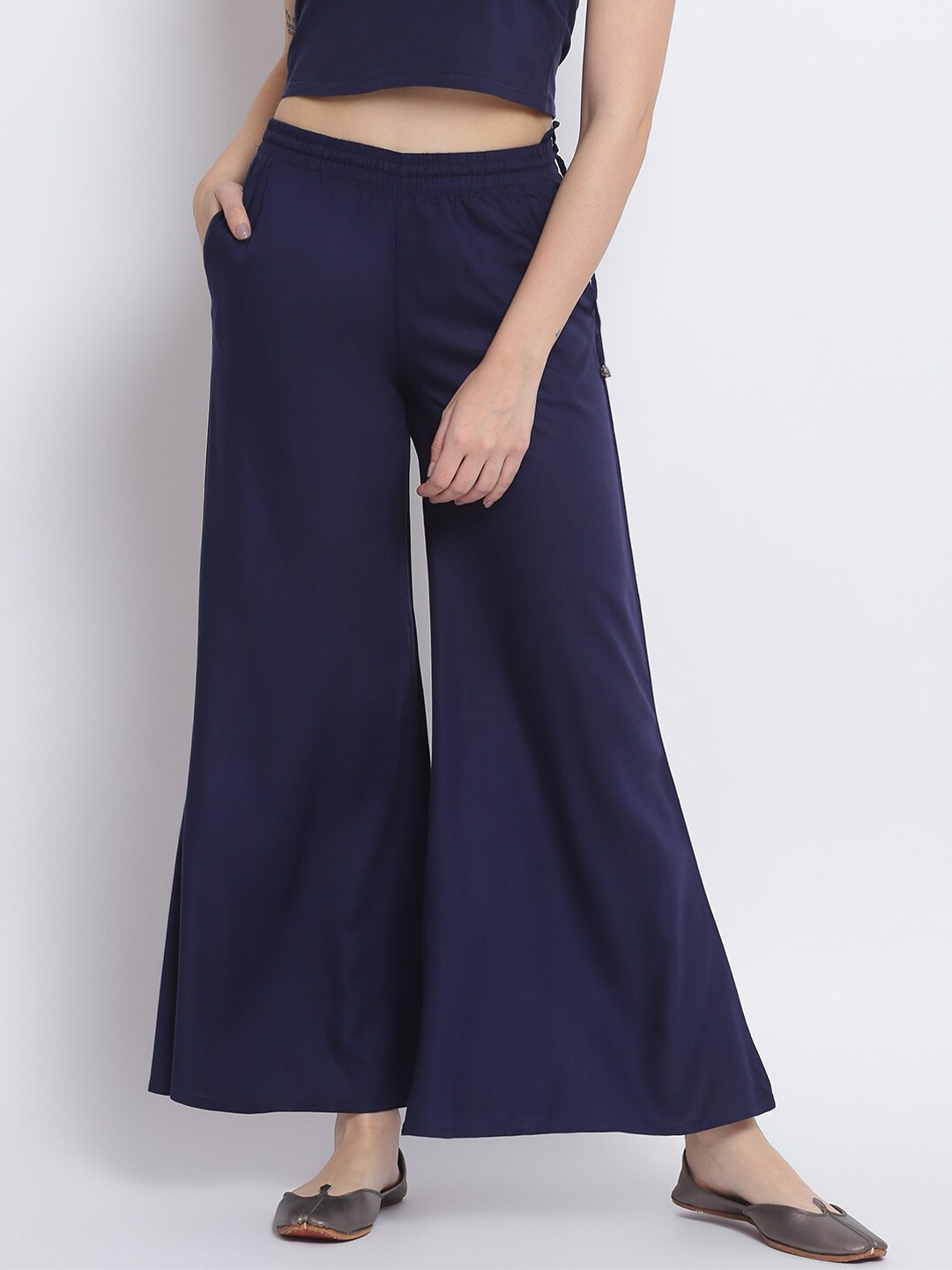 

Lakshita Women Blue Chambray Palazzos