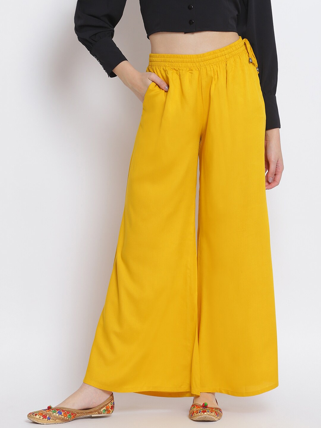 

Lakshita Women Yellow Chambray Palazzos