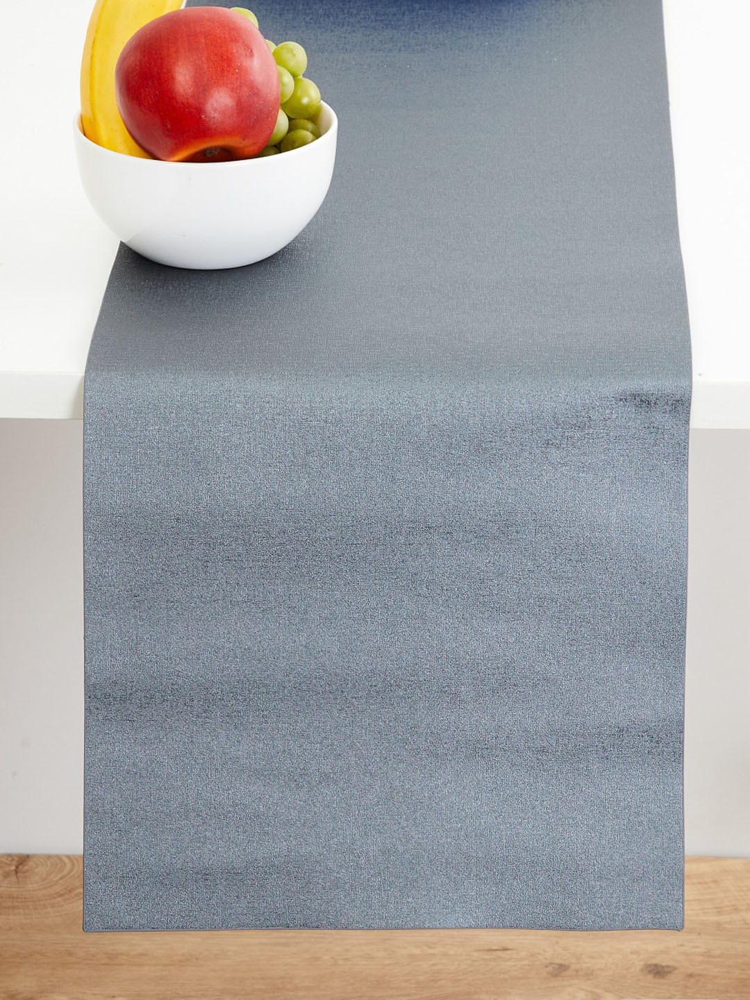 

Home Centre Blue Solid Pure Cotton PVC Table Runner