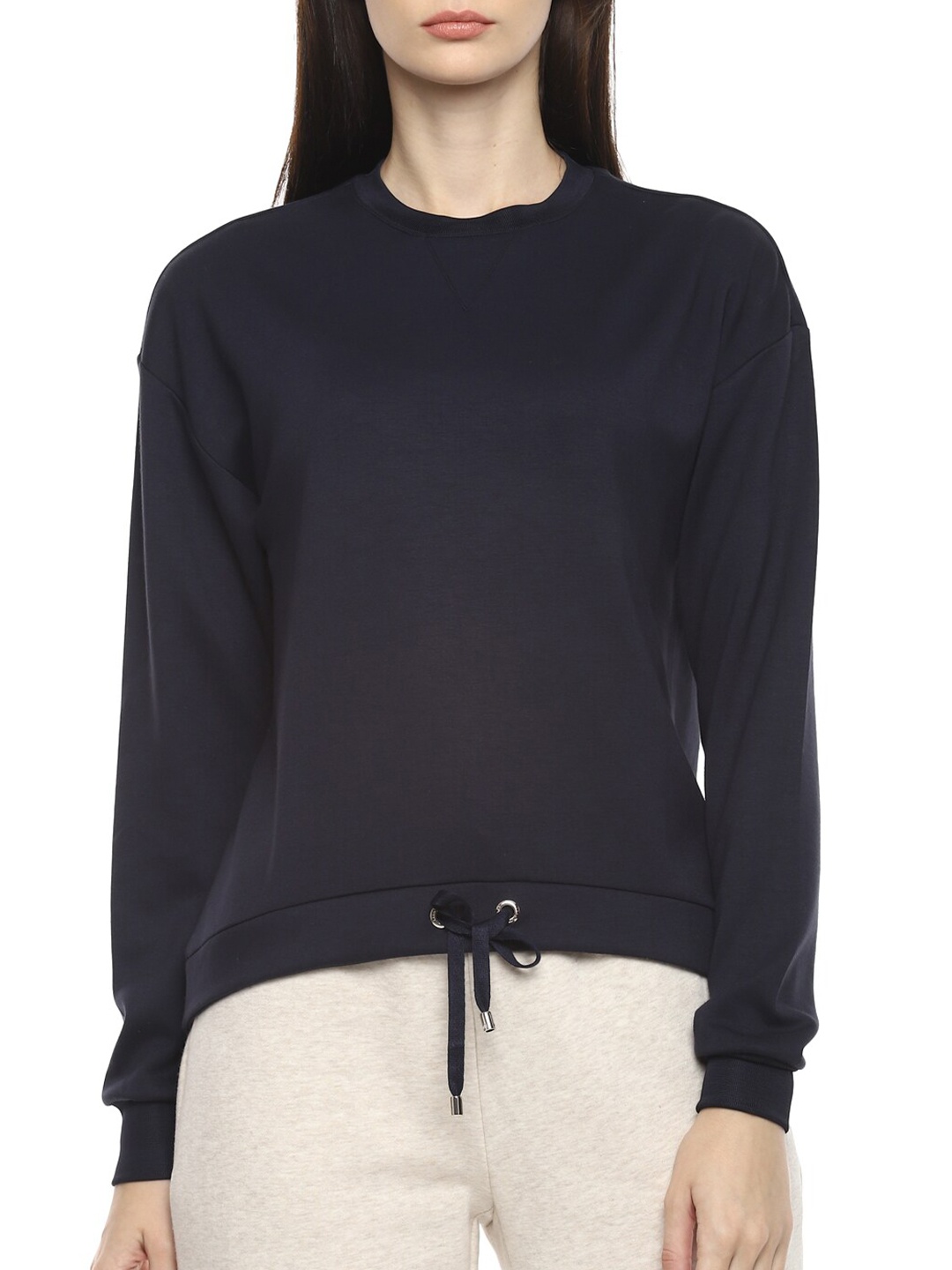 

Ted Baker Women Navy Blue Solid Sweatshirt
