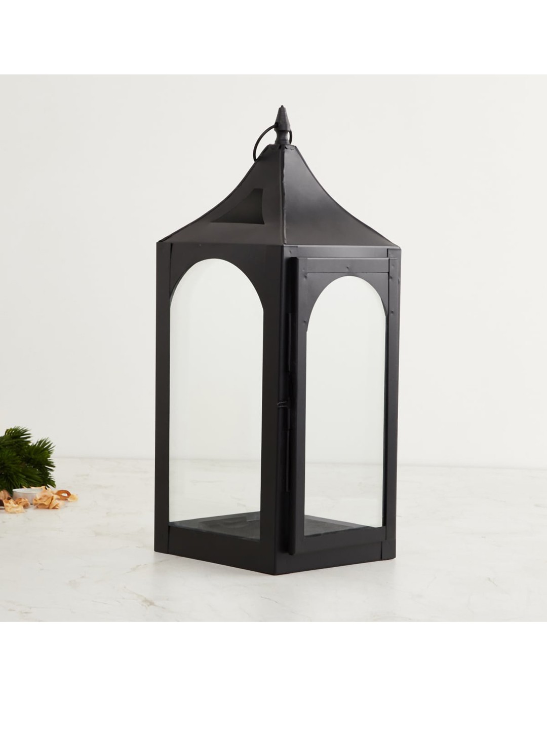 

Home Centre Black Metal Penta Votive Lantern