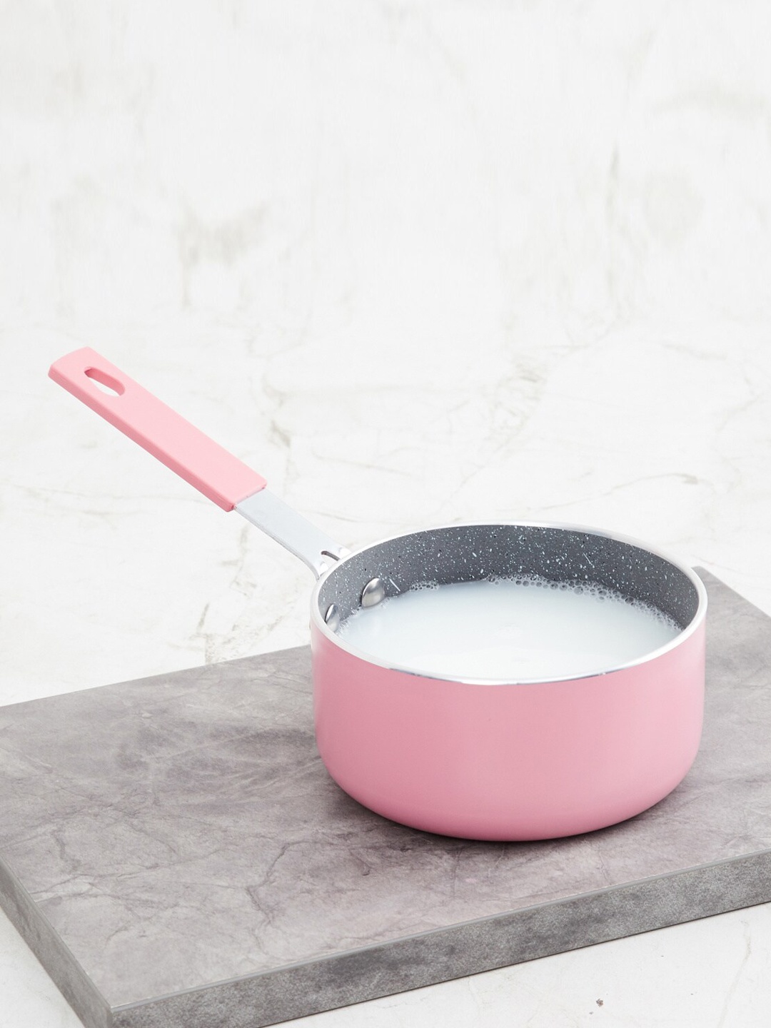 

Home Centre Pink Solid Aluminium Mini Milk Pan 13cm