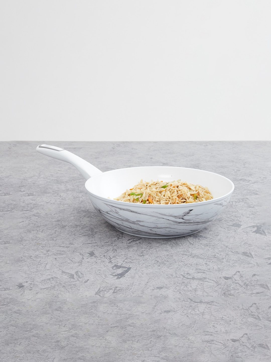

Home Centre White Marshmallow Printed Aluminium Wok