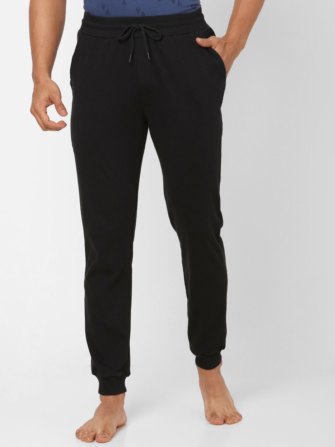 

Ajile by Pantaloons Men Black Cotton Regular Fit Lounge Pants