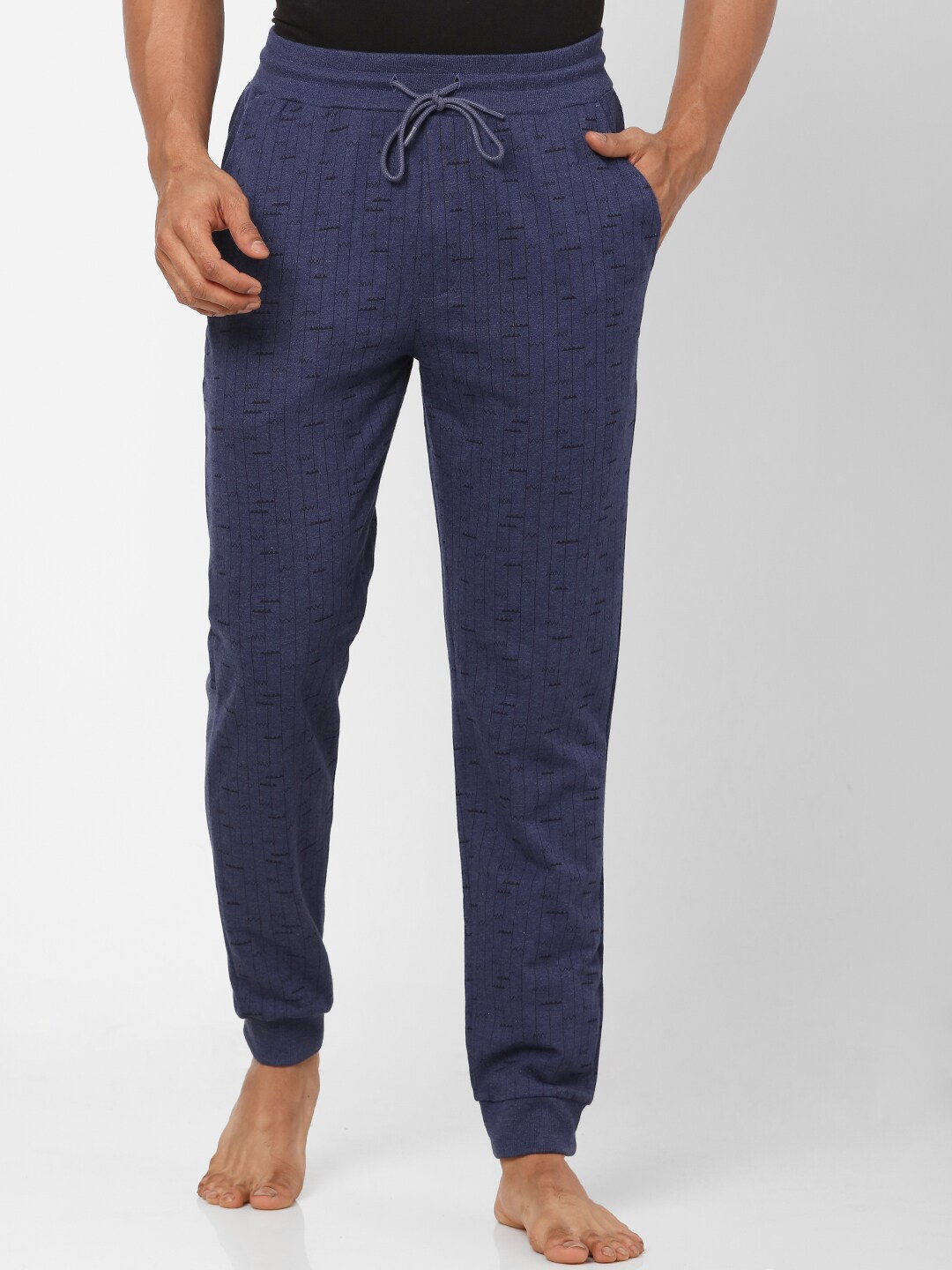 

Ajile by Pantaloons Men Blue Cotton Regular Fit Lounge Pants