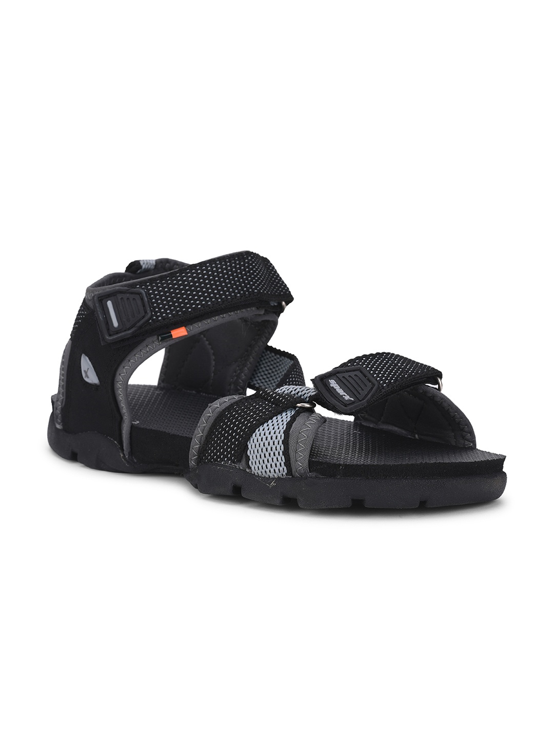 

Sparx Men Black & Grey Solid Sports Sandals