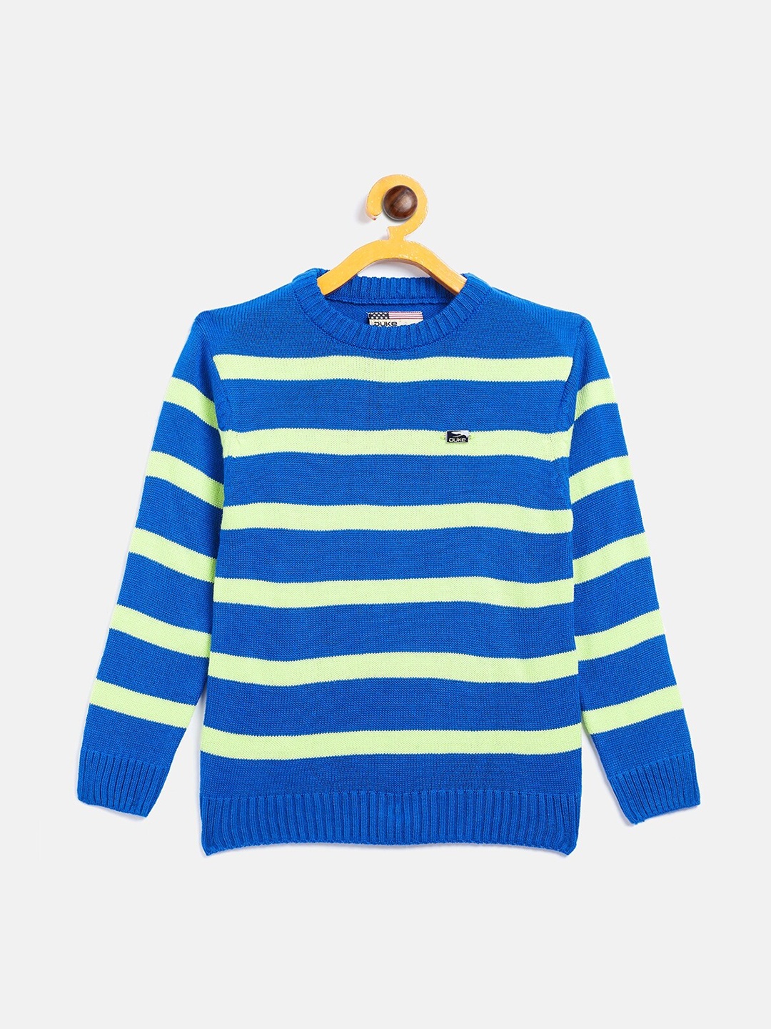 

Duke Boys Blue & Lime Green Striped Pullover Sweater