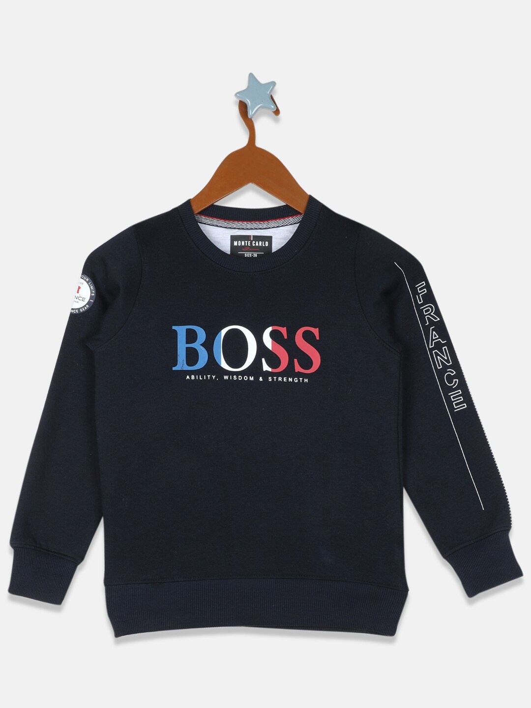 

Monte Carlo Boys Navy Blue Printed Sweatshirt