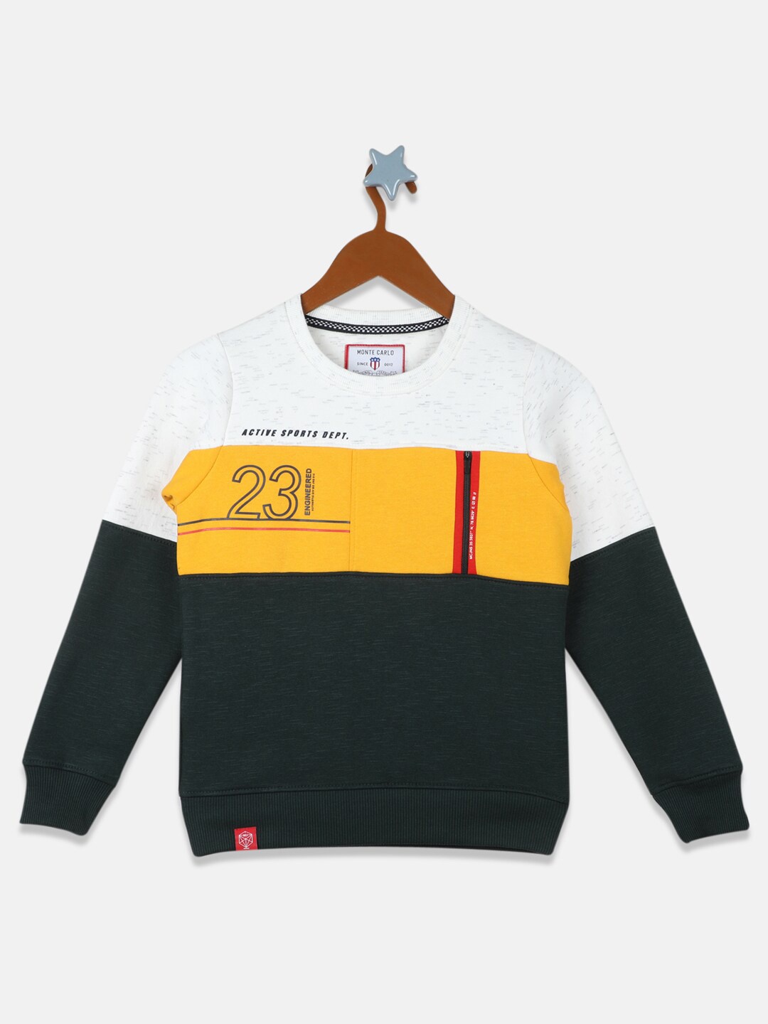 

Monte Carlo Boys Mustard Colourblocked Sweatshirt