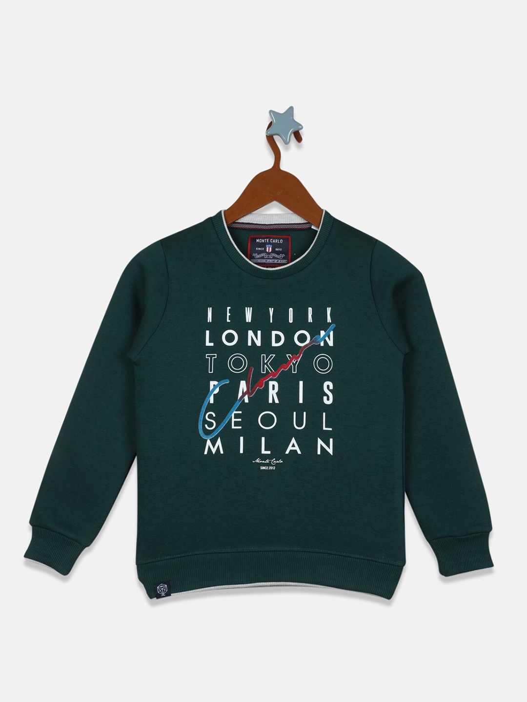 

Monte Carlo Boys Green Printed Sweatshirt