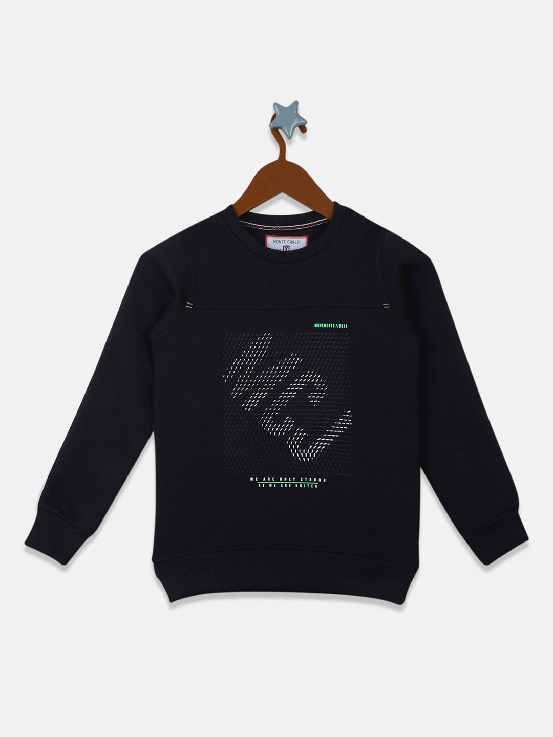 

Monte Carlo Boys Black Printed Sweatshirt