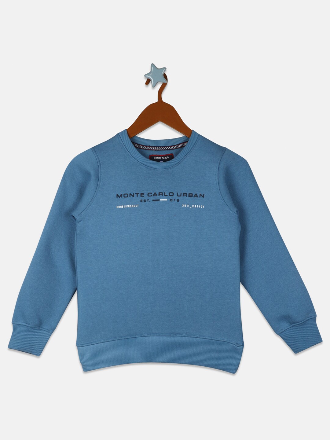 

Monte Carlo Boys Blue Typography Printed Sweatshirt