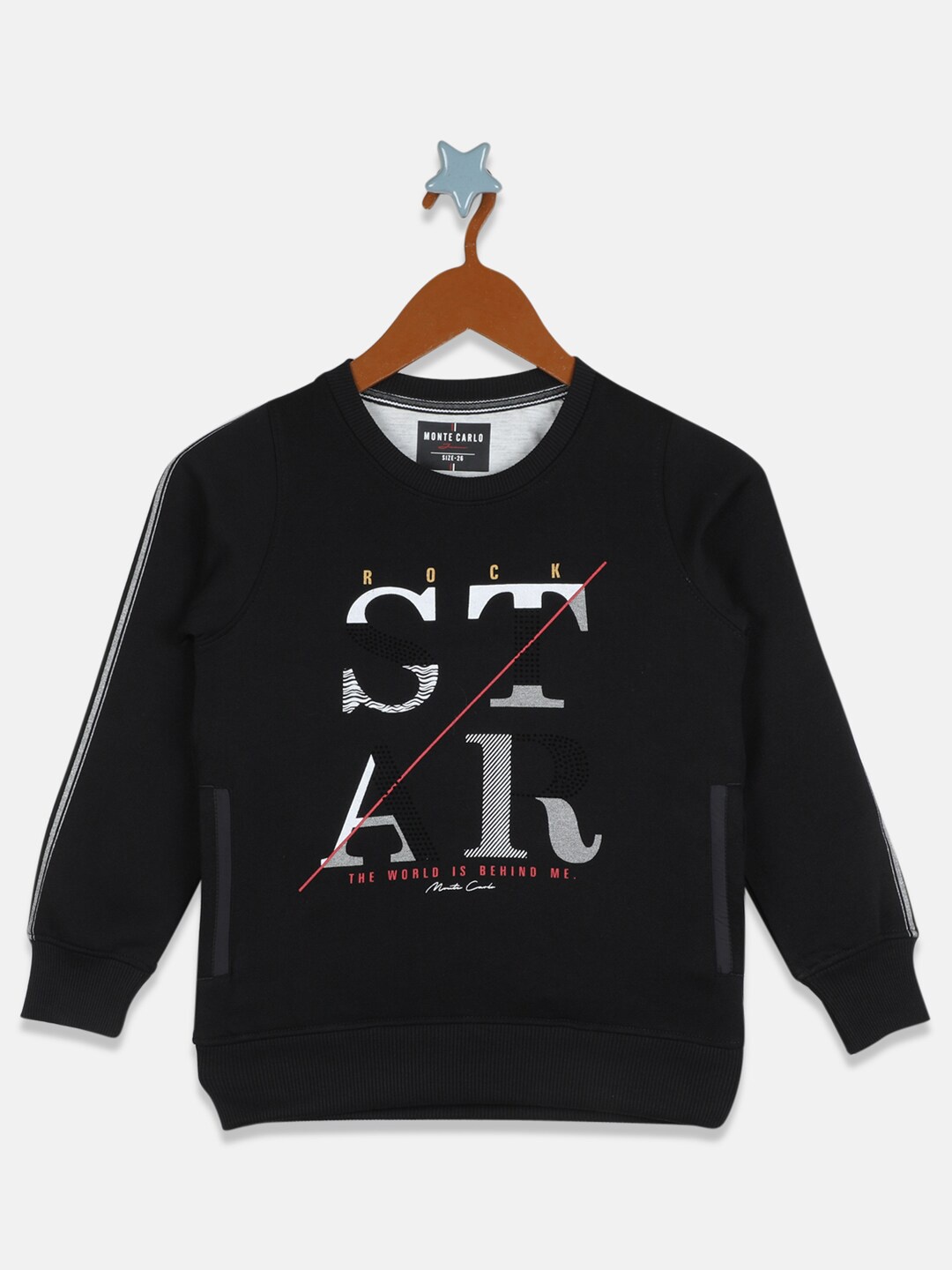 

Monte Carlo Boys Black Printed Sweatshirt