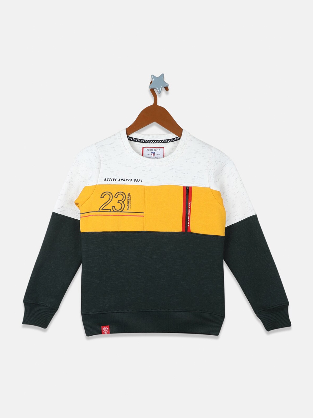 

Monte Carlo Boys Mustard & Black Colourblocked Sweatshirt