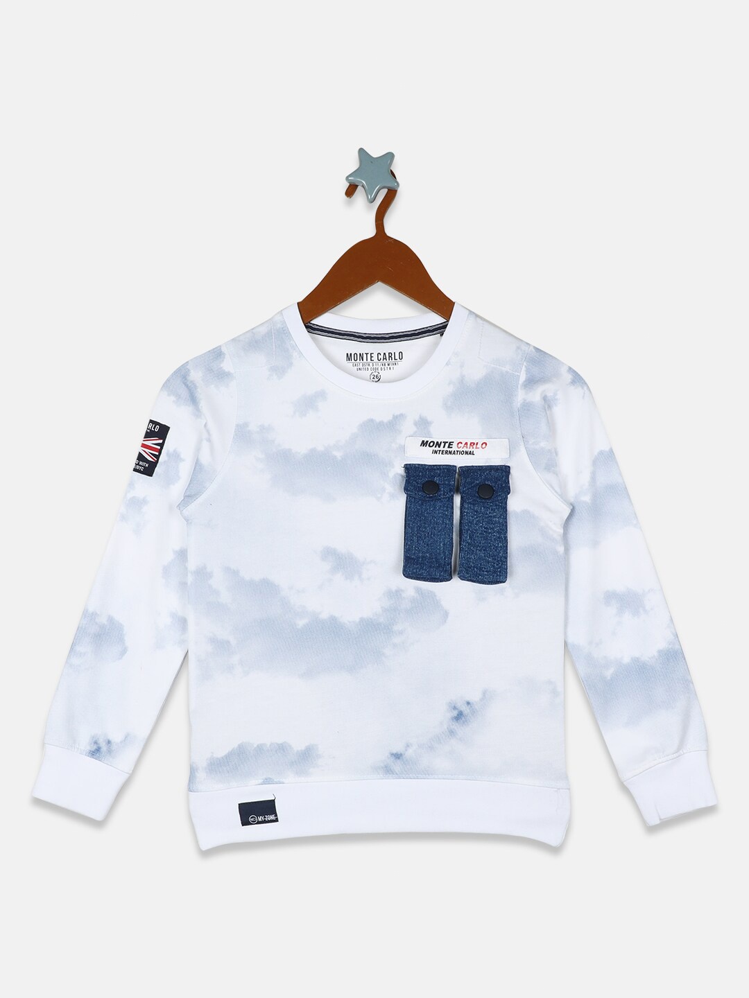 

Monte Carlo Boys White Printed Sweatshirt