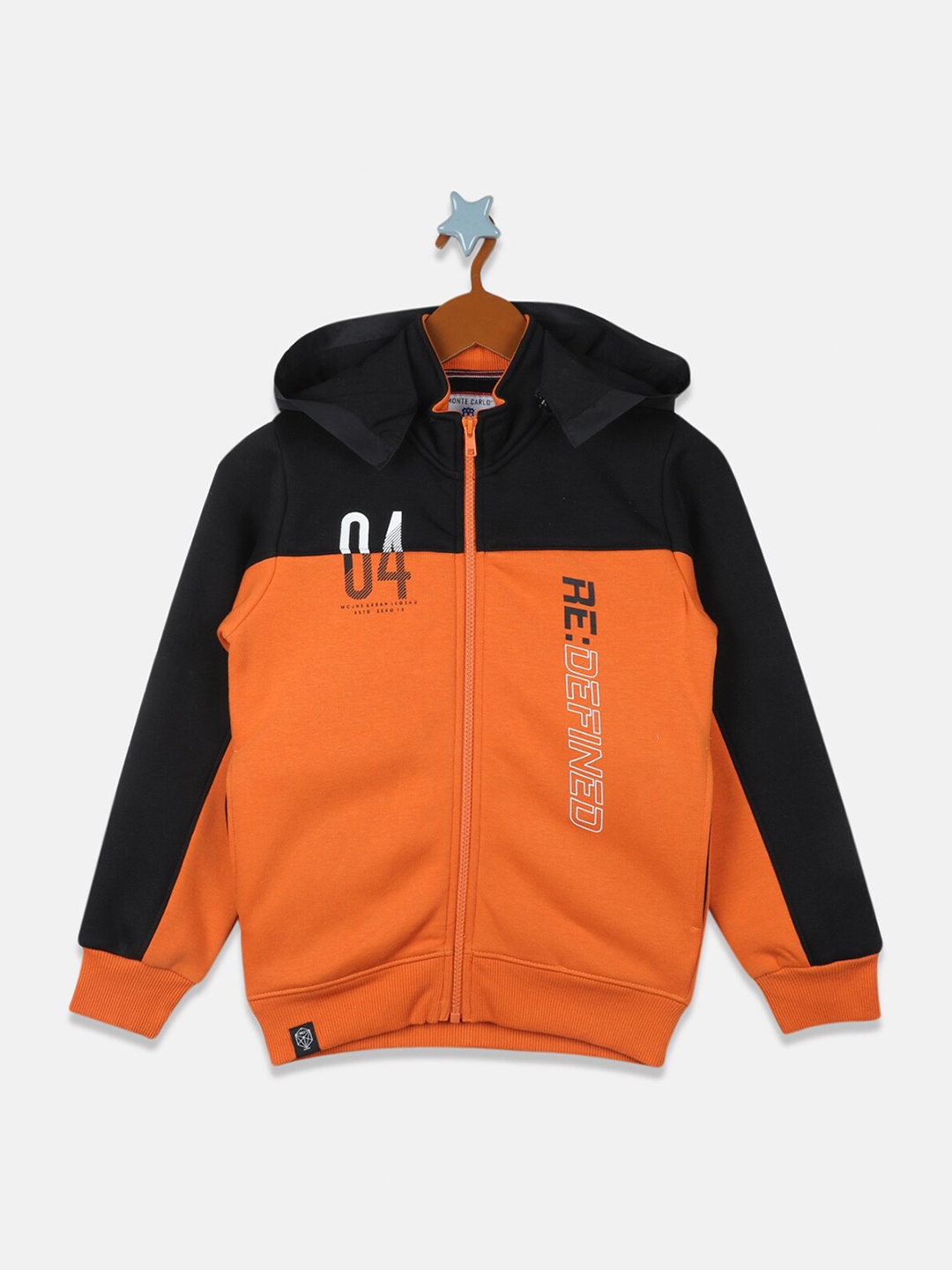 

Monte Carlo Boys Black Colourblocked Hooded Sweatshirt