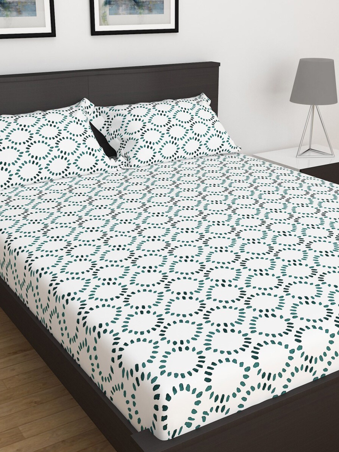 

Home Centre Set of 3 Assorted Printed King Double Bedsheets with Pillow Covers