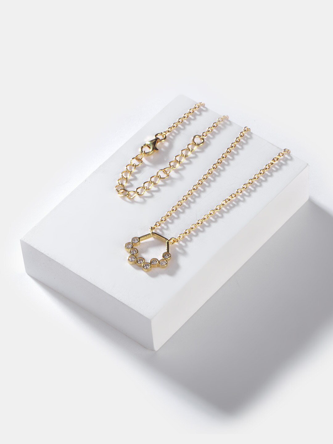 

SHAYA Gold-Toned & White Sterling Silver Gold-Plated Necklace