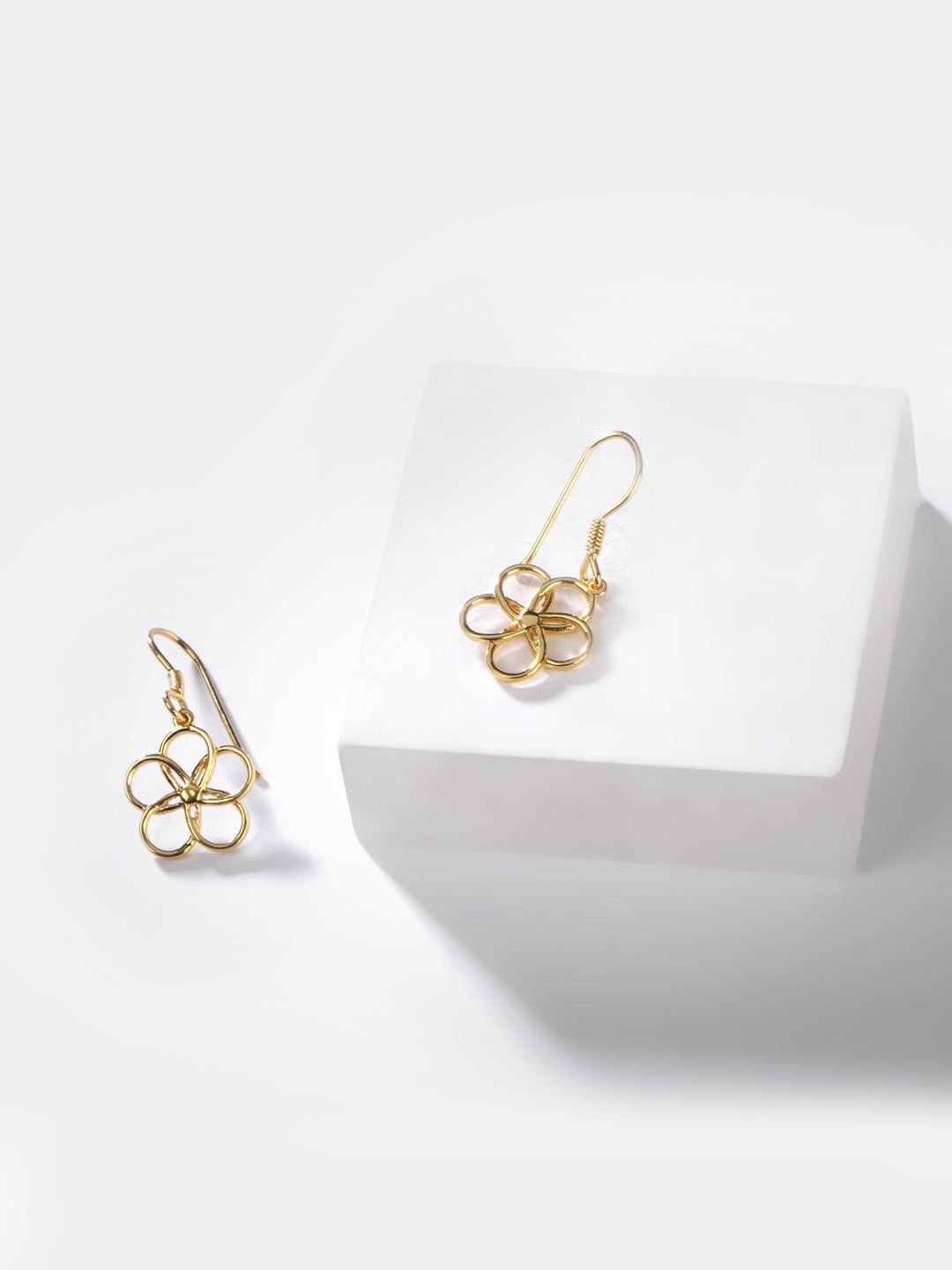 

SHAYA Gold-Plated Contemporary Drop Earrings