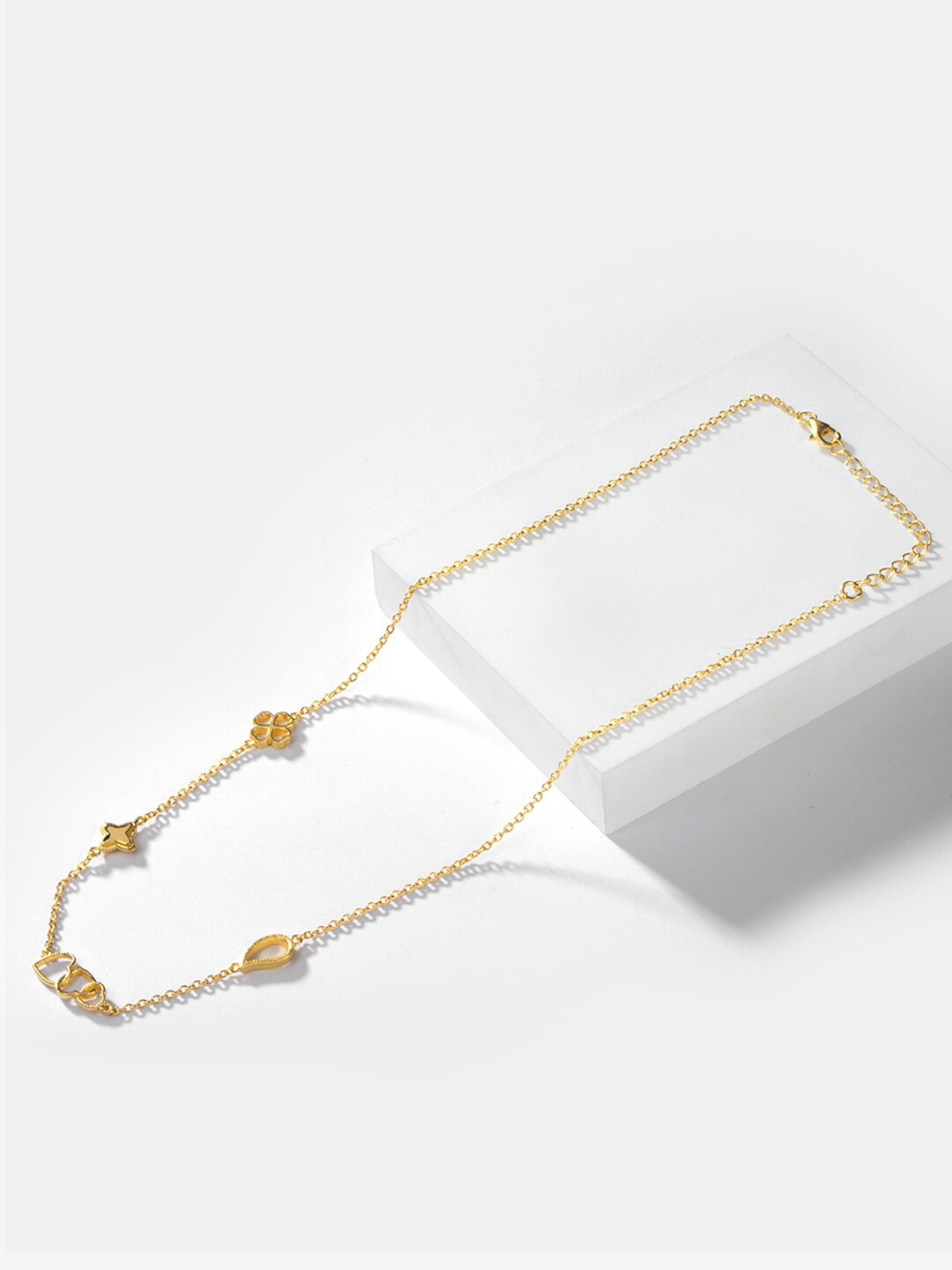 

SHAYA Women Gold Sterling Silver Gold-Plated Minimal Chain